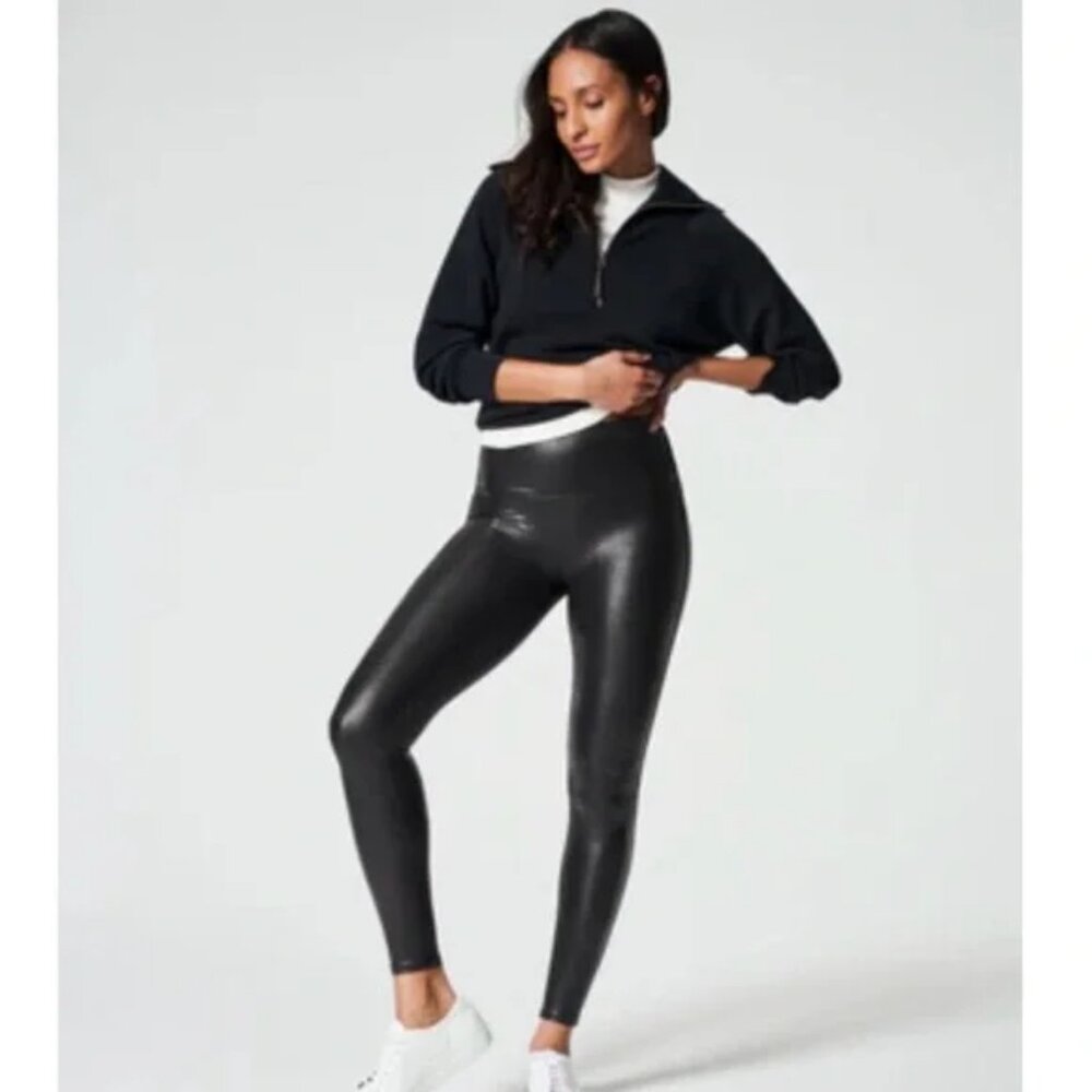 SPANX Faux Leather Leggings Small